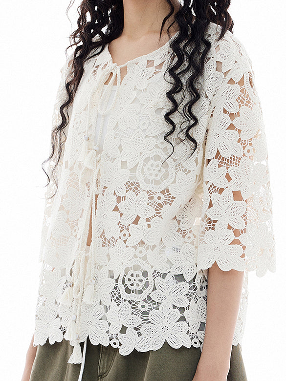 Cotton Lace Cardigan
