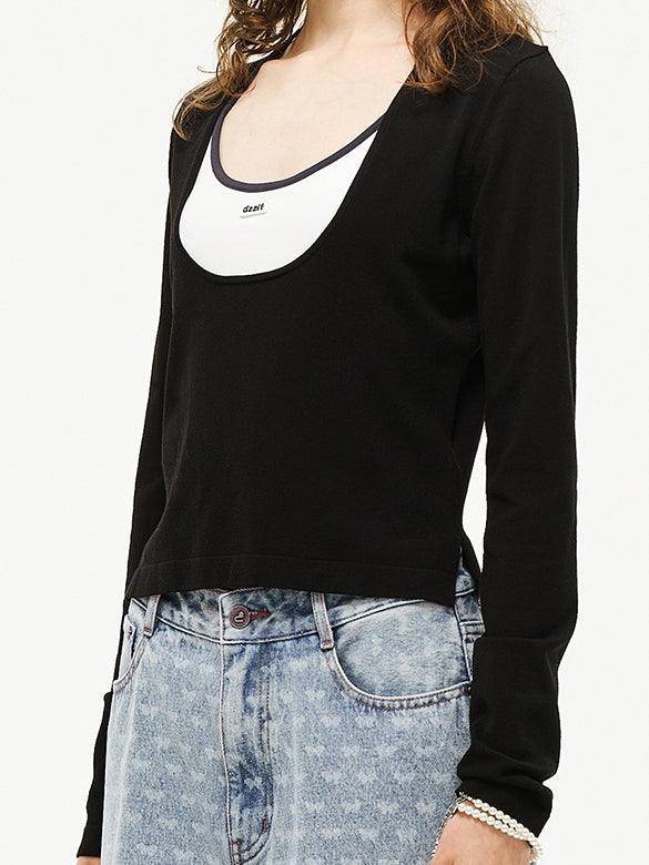 Layered Knit Top
