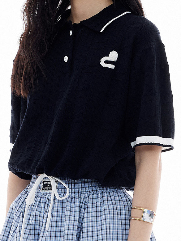 Bi-color Line Polo-Knit