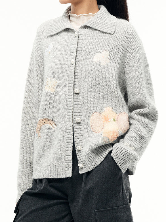 Character Design Knit Cardigan