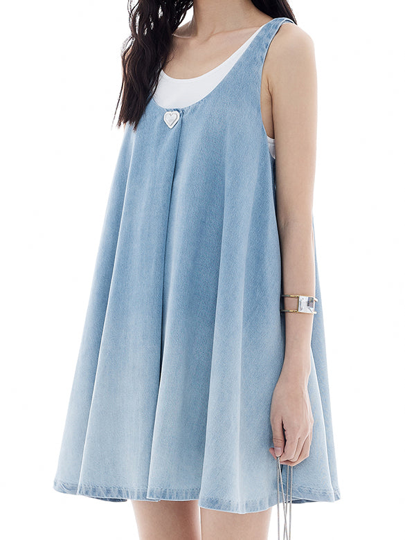 Gradation Color Denim Dress