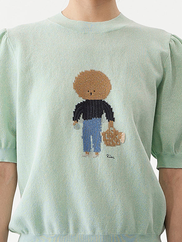 Embroidery Character Knit
