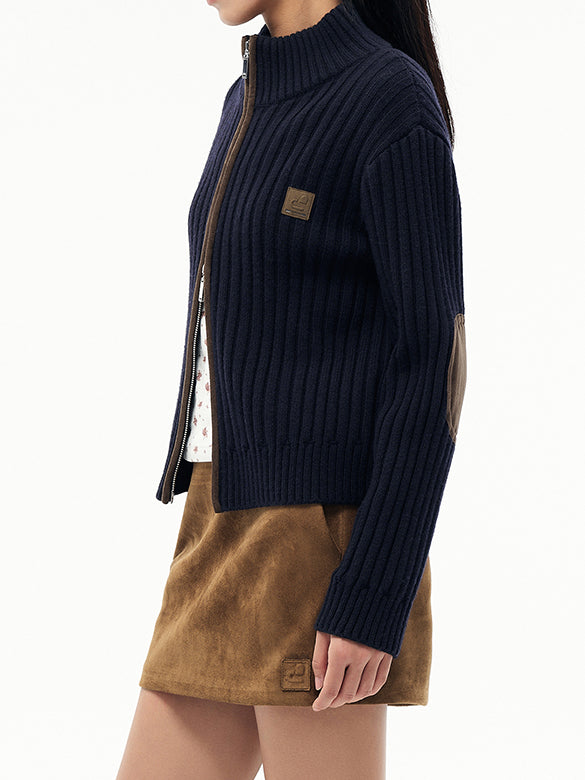 Piping Zipper Knit