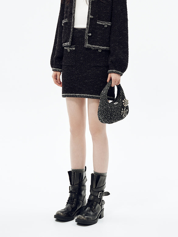 Like Tweed Knit Skirt