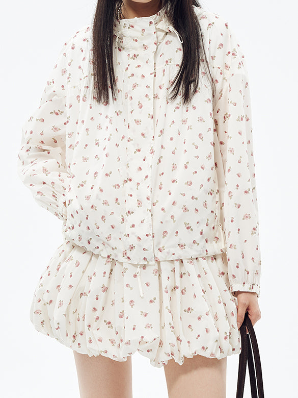 Flower Printed Blouson