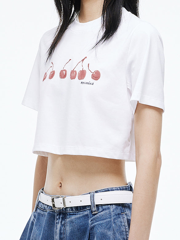 Cherry Printed Short T-shirt
