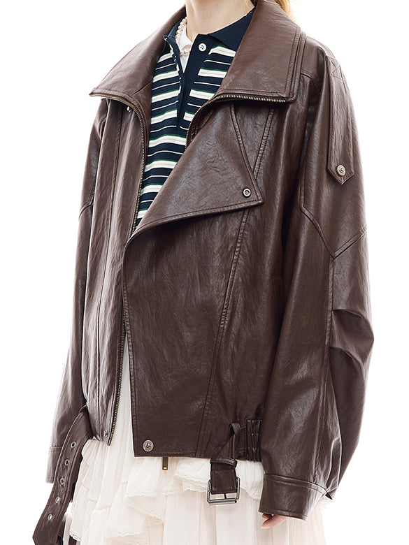 Fake Leather Riders Jacket