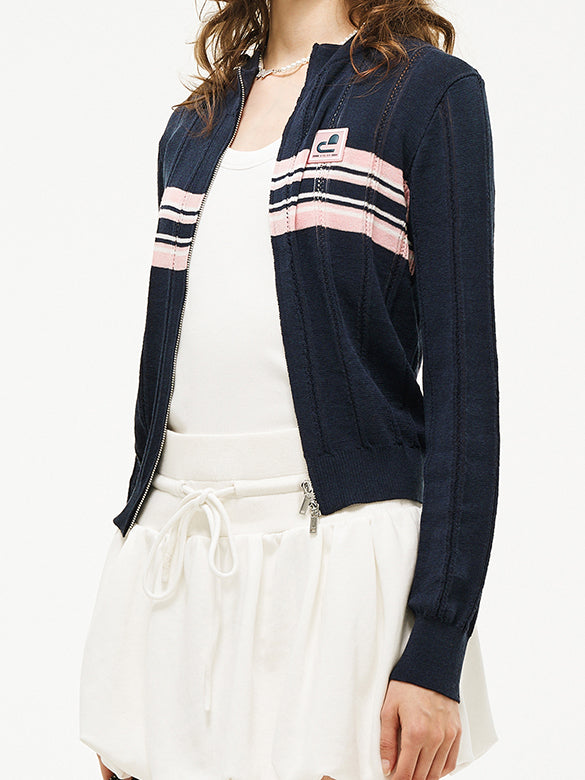 Line Retro Zipper Knit
