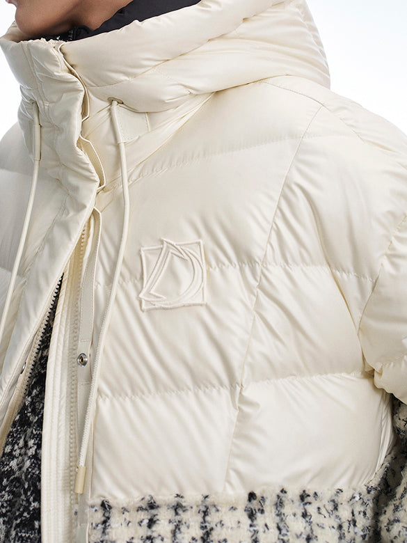 Tweed Combination Down Jacket