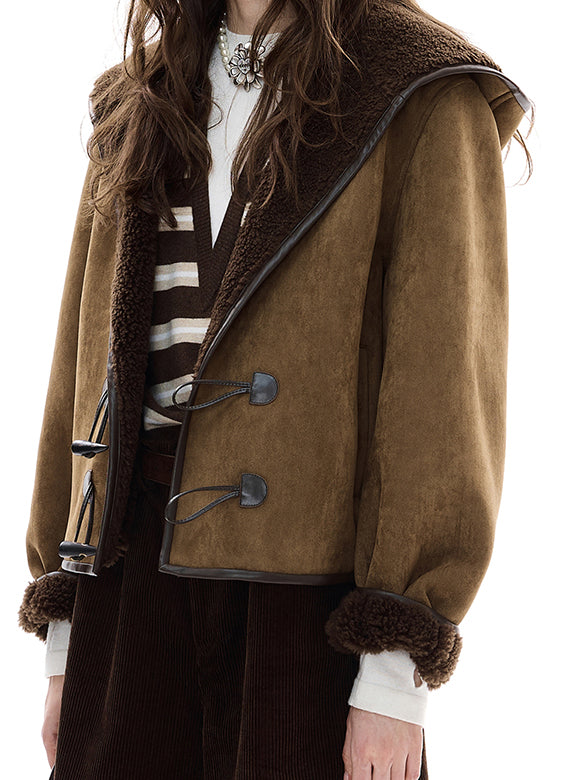 Fake Mouton Hoodie Duffle Blouson