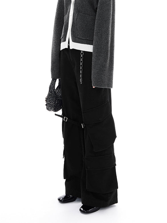 Strap Design Cargo Pants