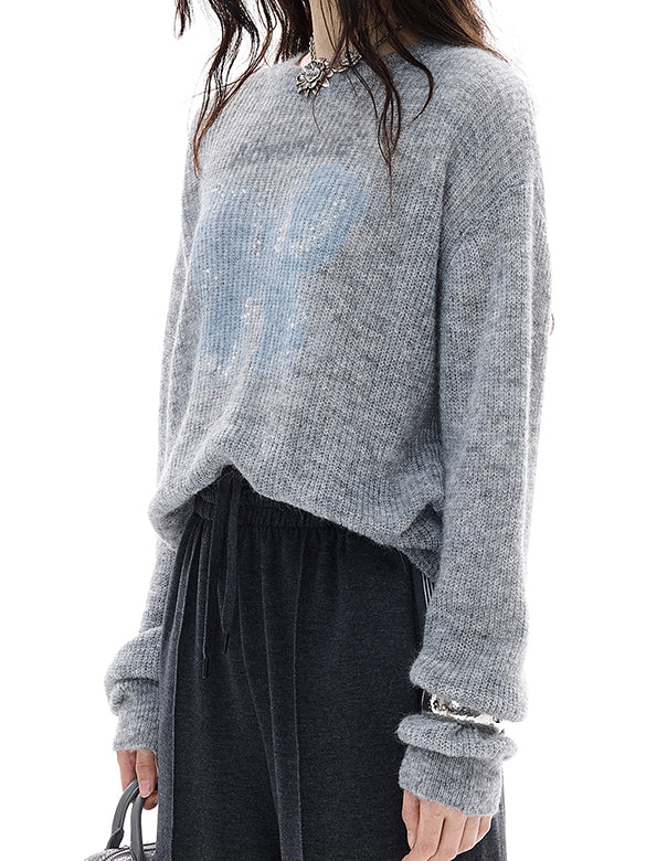 Butterfly Design Beads Knit