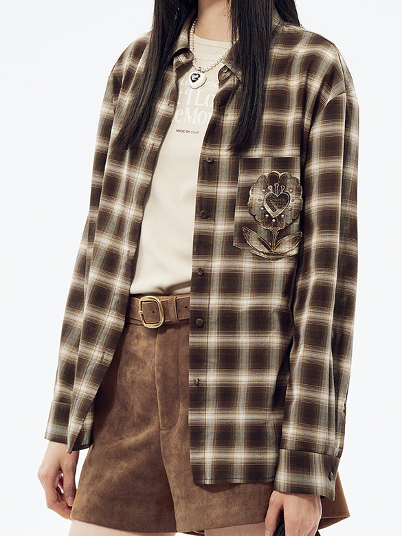 Patch Plaid Shirt