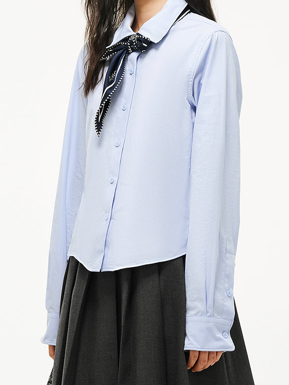 Scarf Bow-tie Shirt