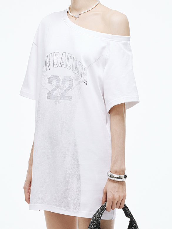 One-shoulder T-shirt Dress