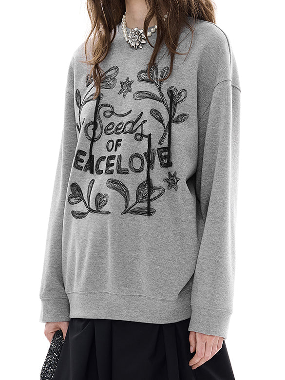 Embroidery Design Sweatshirt