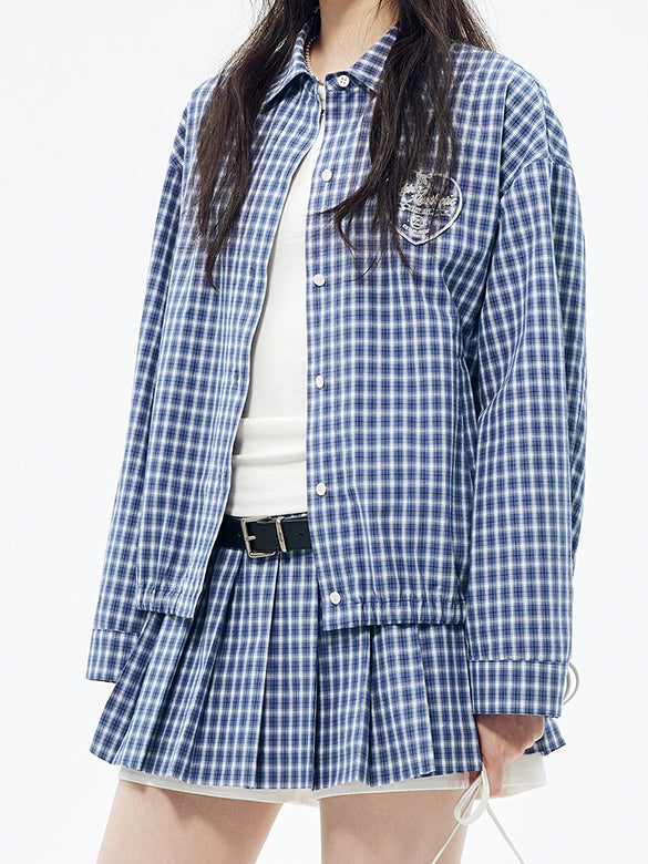 Plaid Shirt Blouson