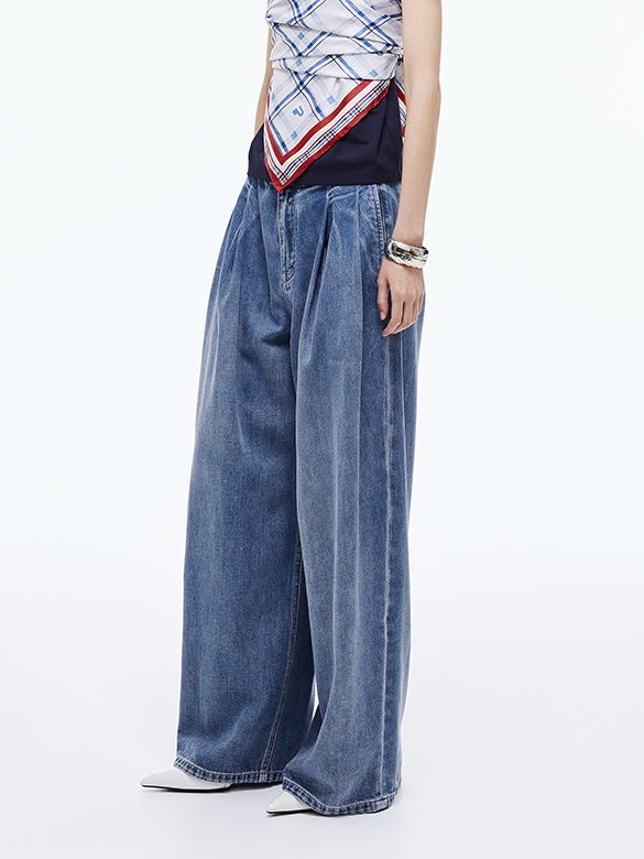 White Belted Denim Pants
