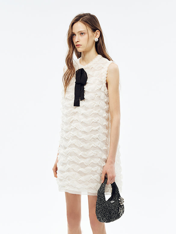 Bi-color Tie Sleeveless Dress