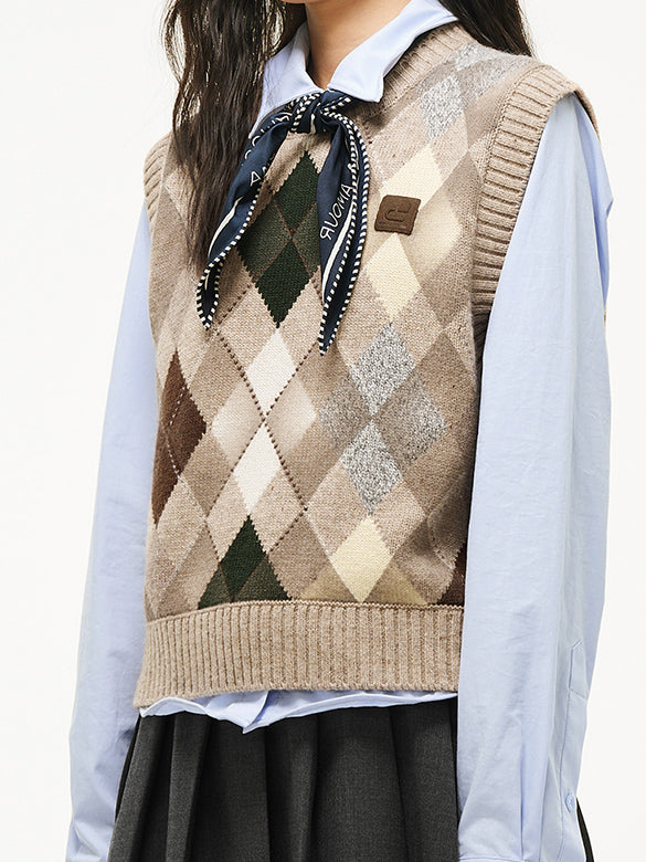 Argyle Knit Vest