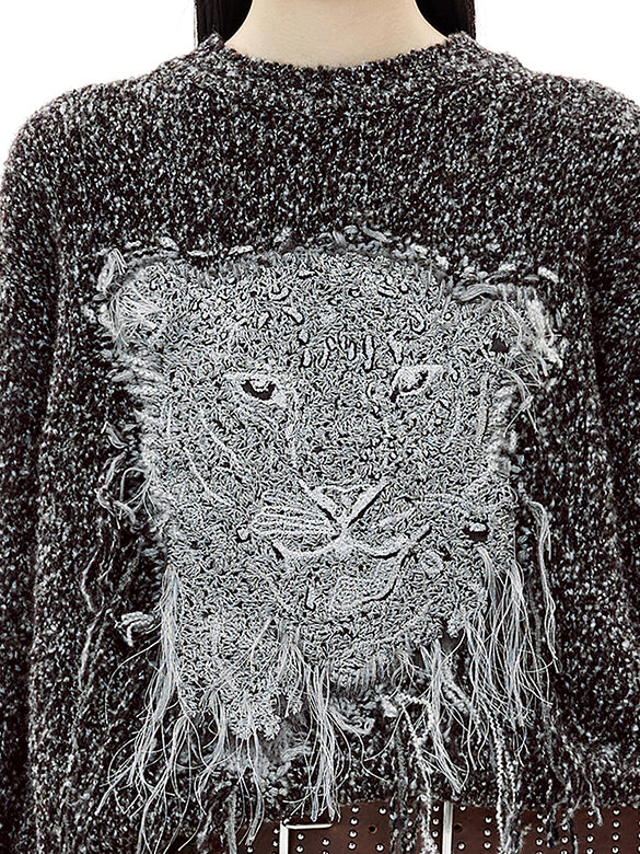 Animal Embroidery Knit
