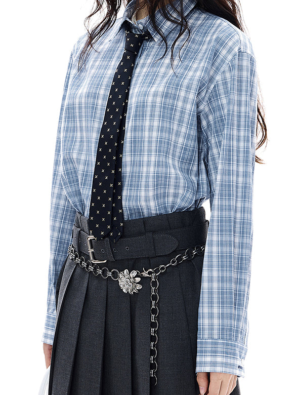 Plaid & Stripe Tie-shirt