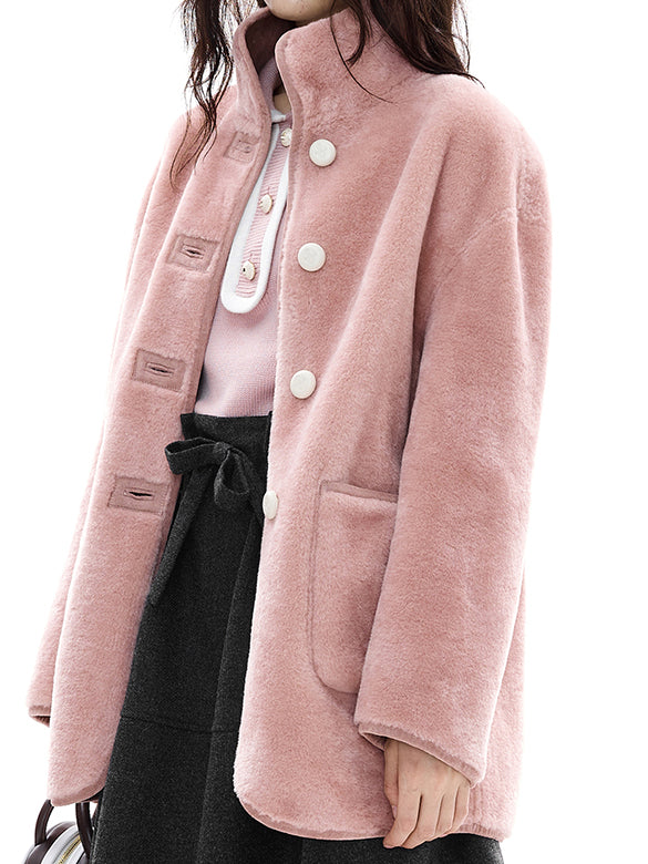 Fake Mouton Reversible Coat