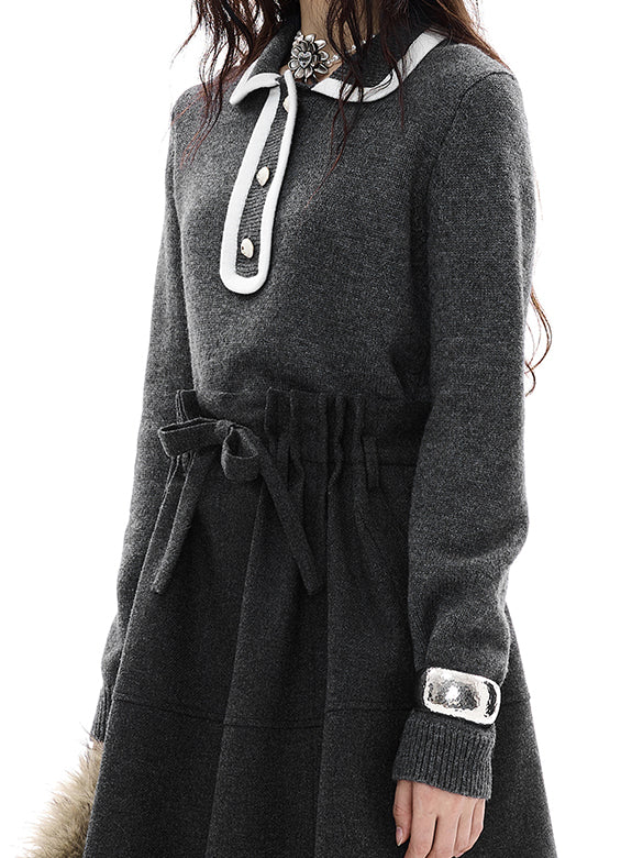 Bi-color Piping Polo Knit