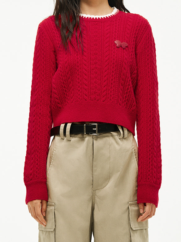 Bi-color Piping Knit