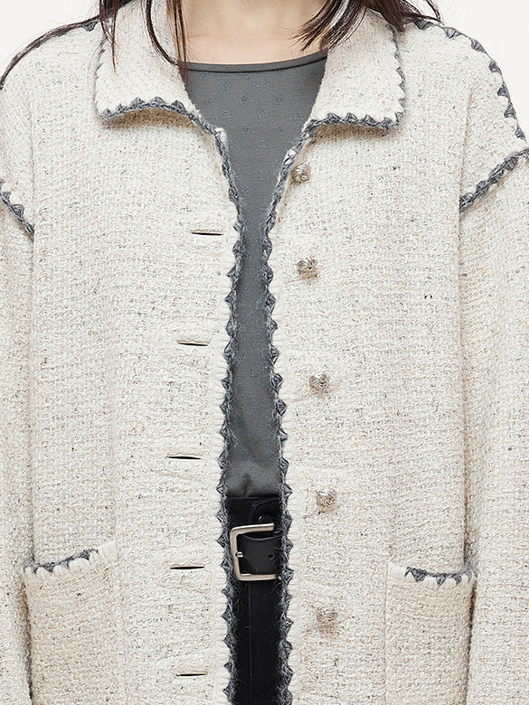 Embroidery Piping Knit Outer