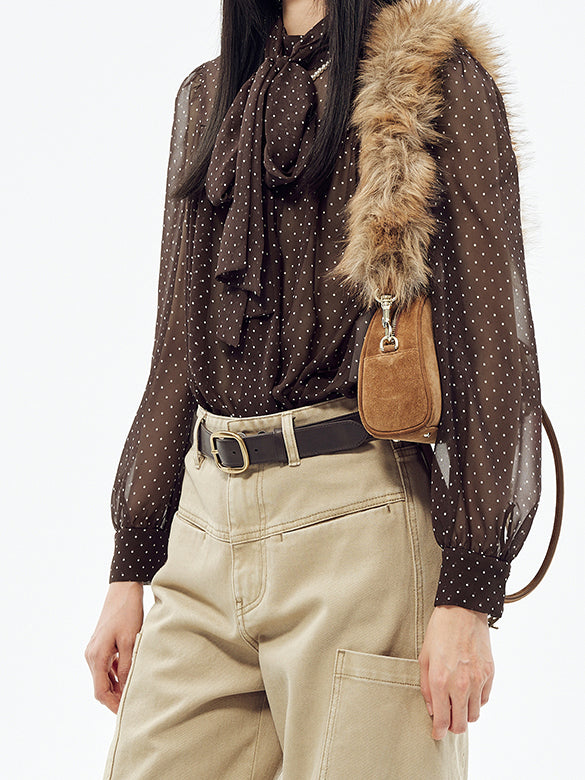 Dot Bow-tie Blouse