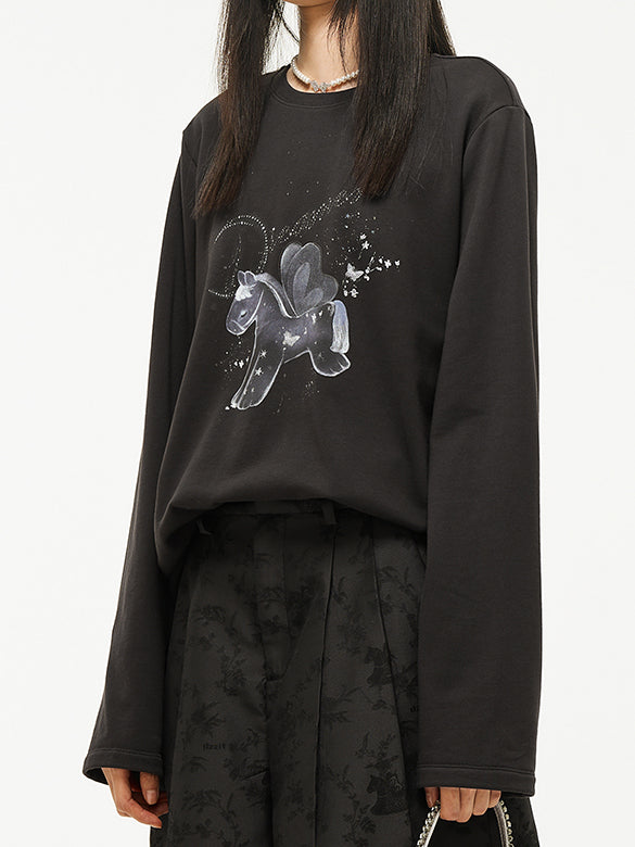 Printed Beads Sweatshirt