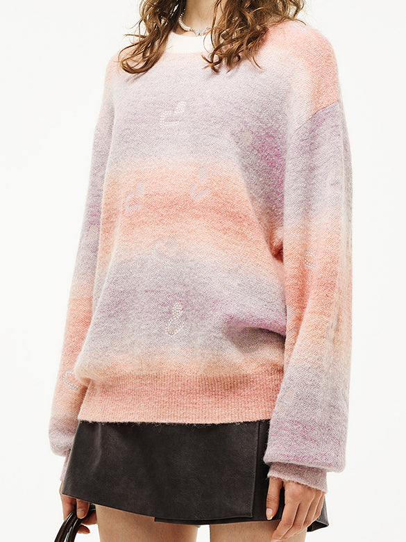 Monogram Stripe Gradation Knit