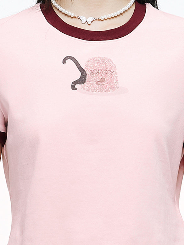 Beads Piping T-shirt