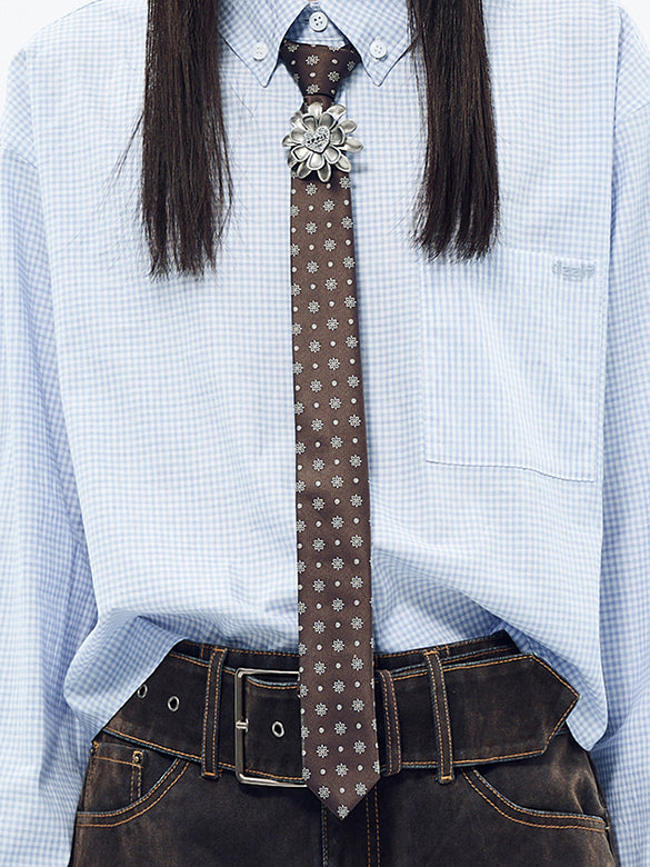 Tie Plaid Shirt