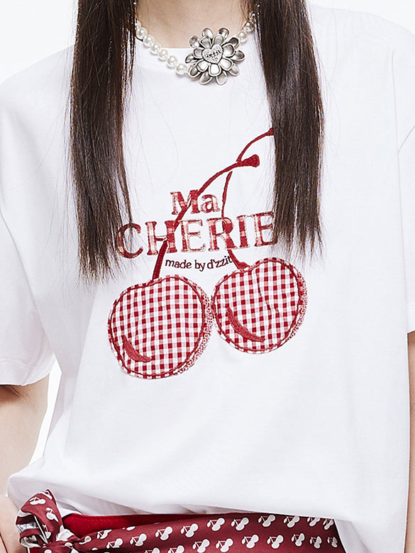 Embroidery Cherry T-shirt