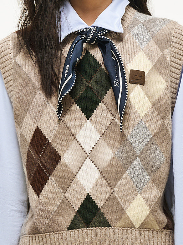 Argyle Knit Vest