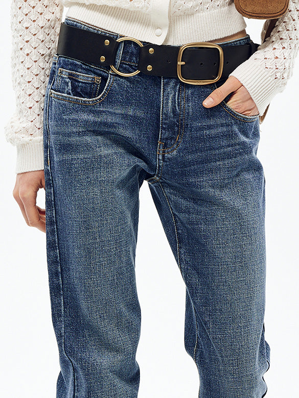 Butterfly Patch Denim Pants