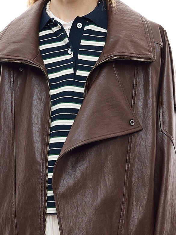Fake Leather Riders Jacket
