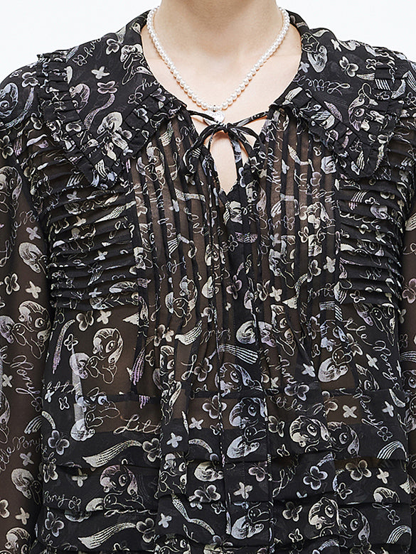 Printed Chiffon Blouse