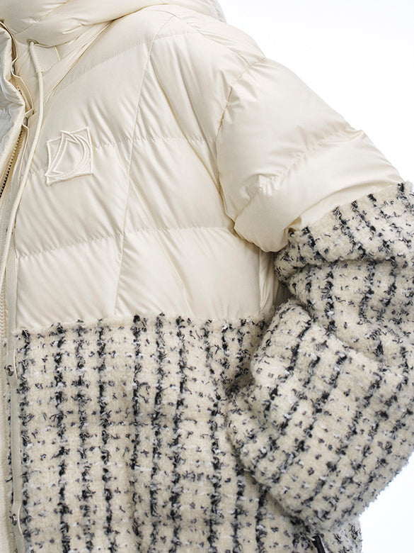 Tweed Combination Down Jacket