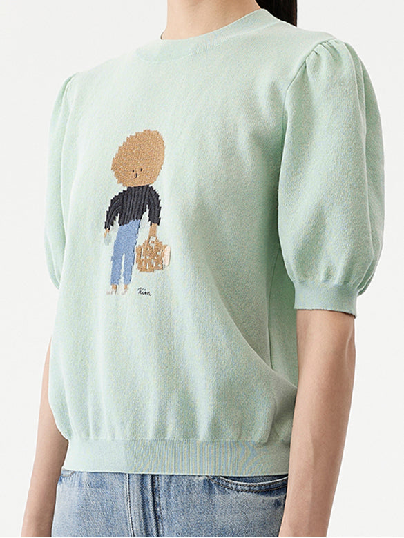 Embroidery Character Knit