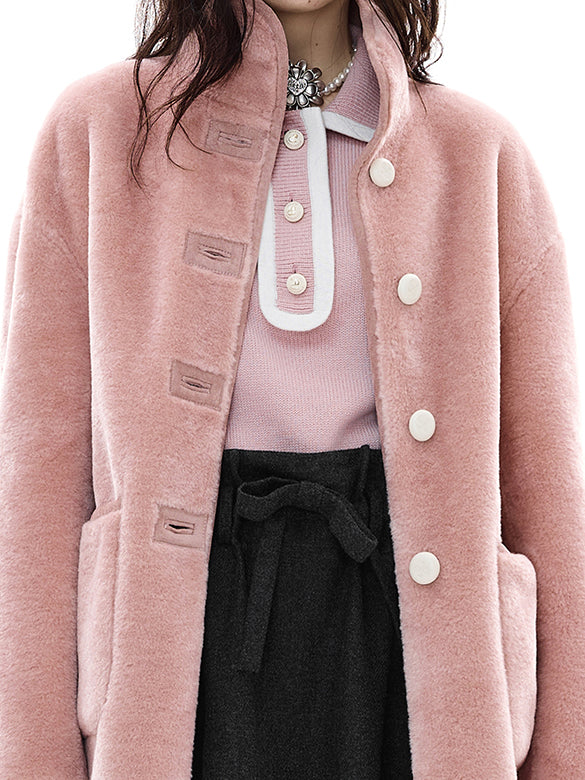 Fake Mouton Reversible Coat