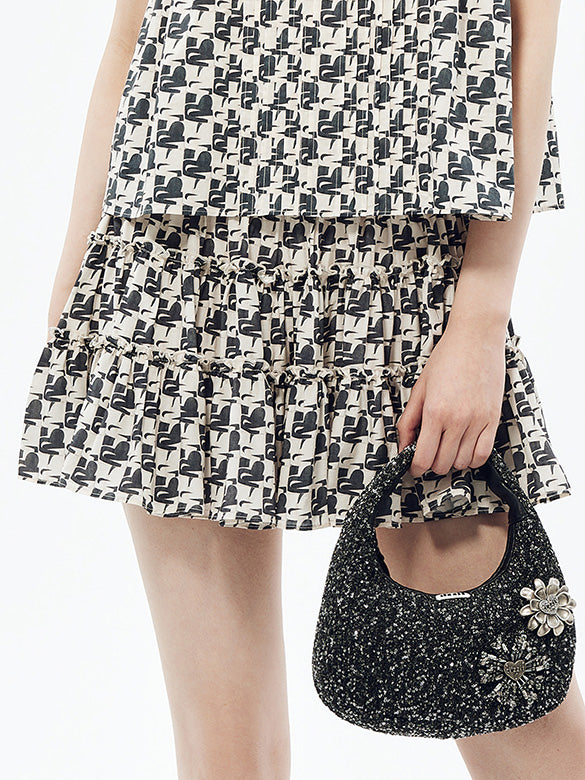 Monogram printed Skirt