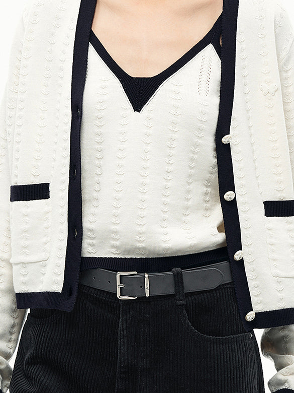 Piping Ensemble Knit Top