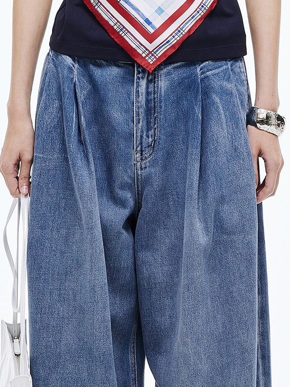 White Belted Denim Pants