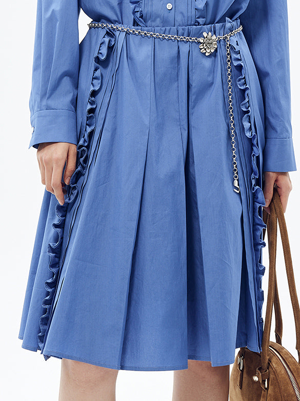 Frill Taffeta Skirt