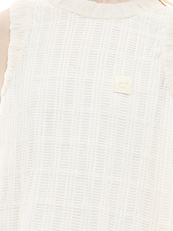 Tulle Combination Sleeveless Dress