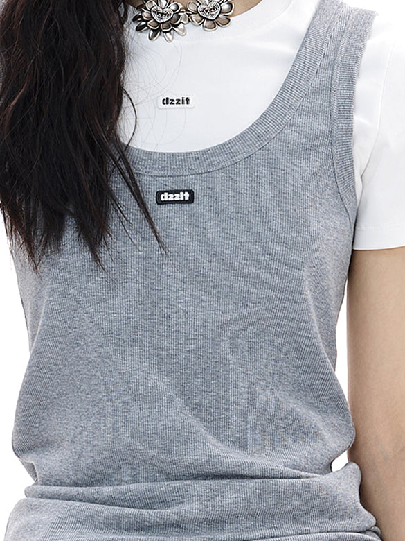 One-point Logo Tank-top