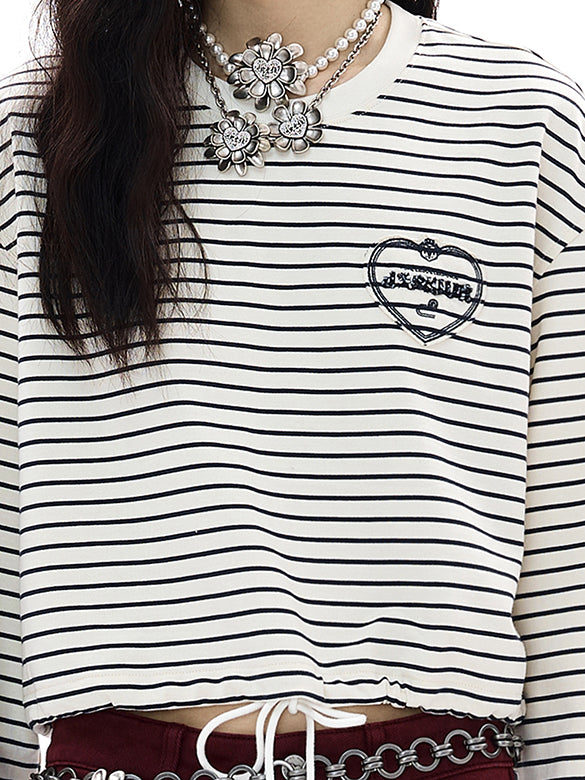 Waist Code Stripe Top